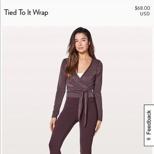 Lululemon Tied To It Wrap long sleeve top
